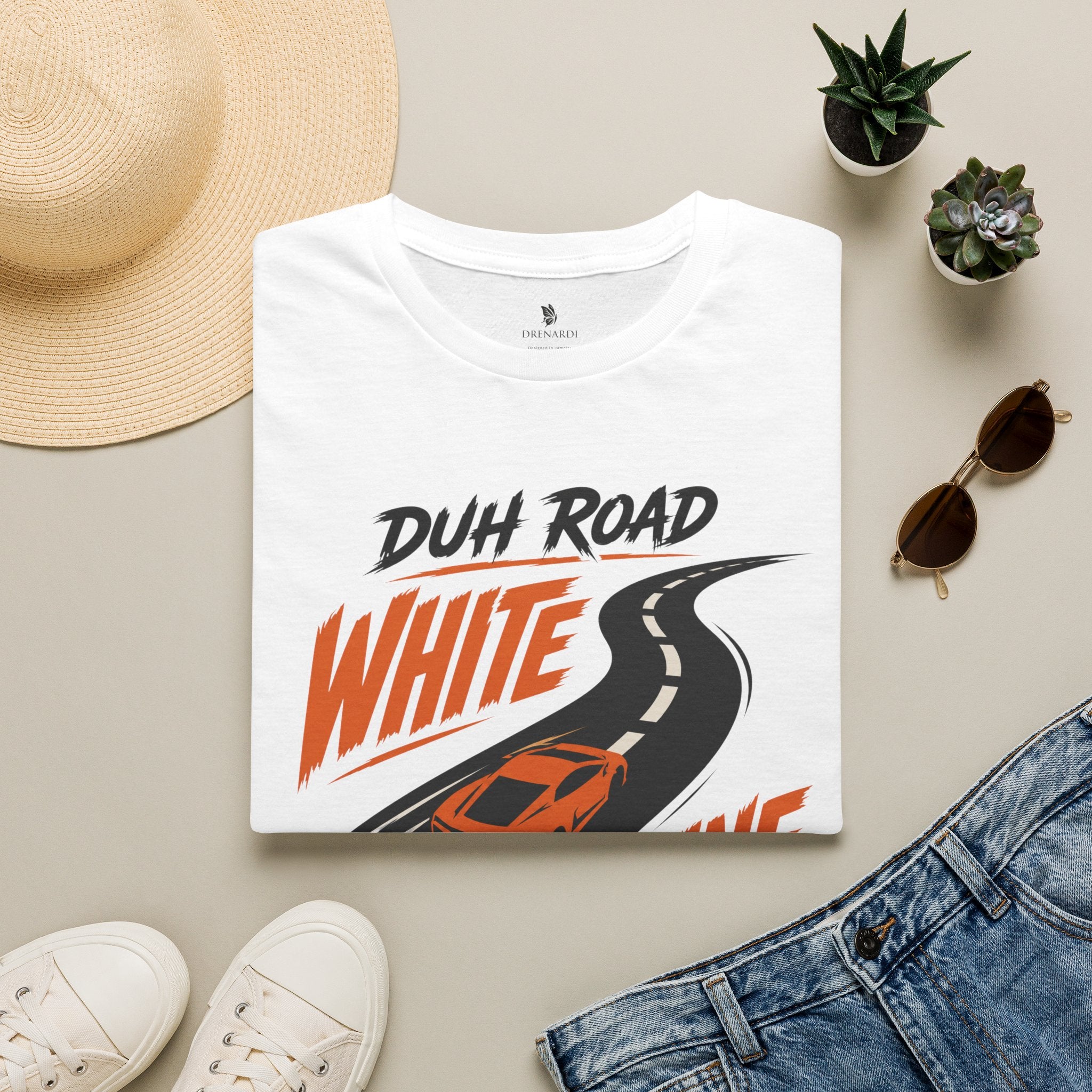 Duh Road White Line Settins T-Shirt