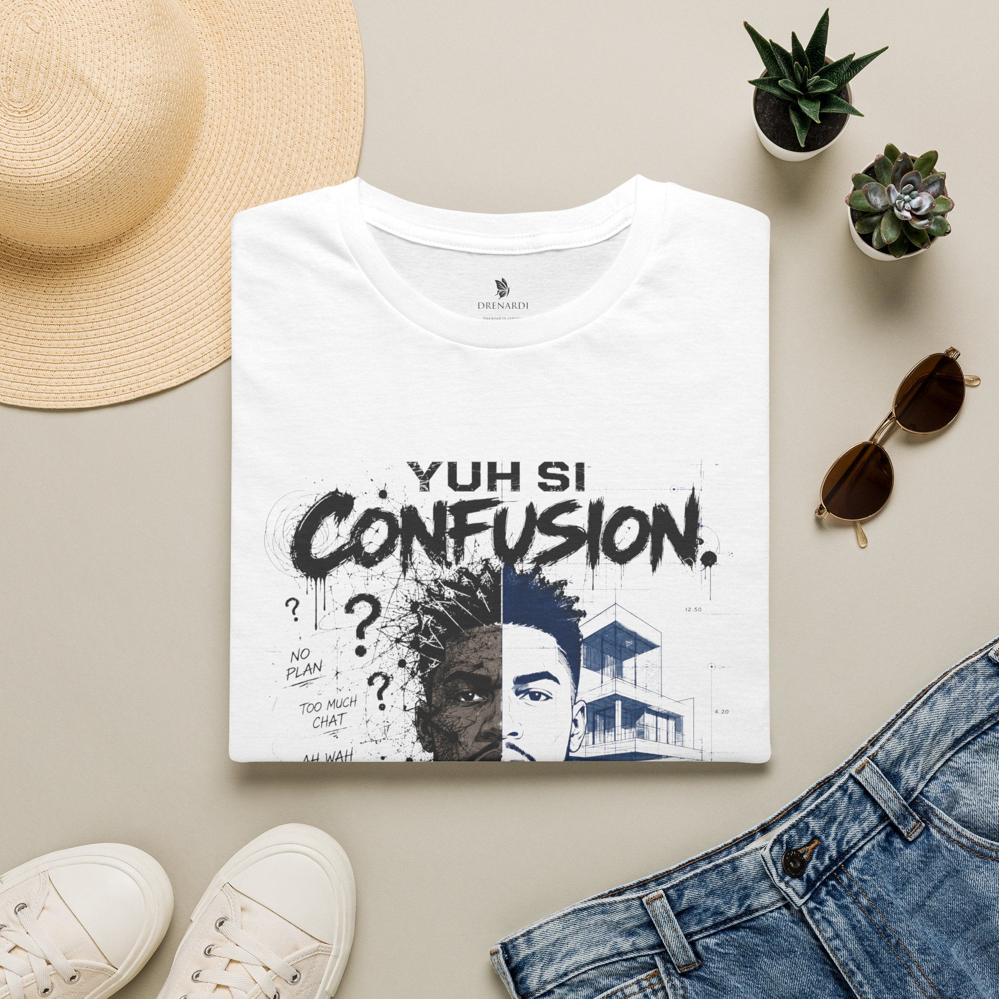 Yuh Si Confusion Mi Si Blueprint T-Shirt
