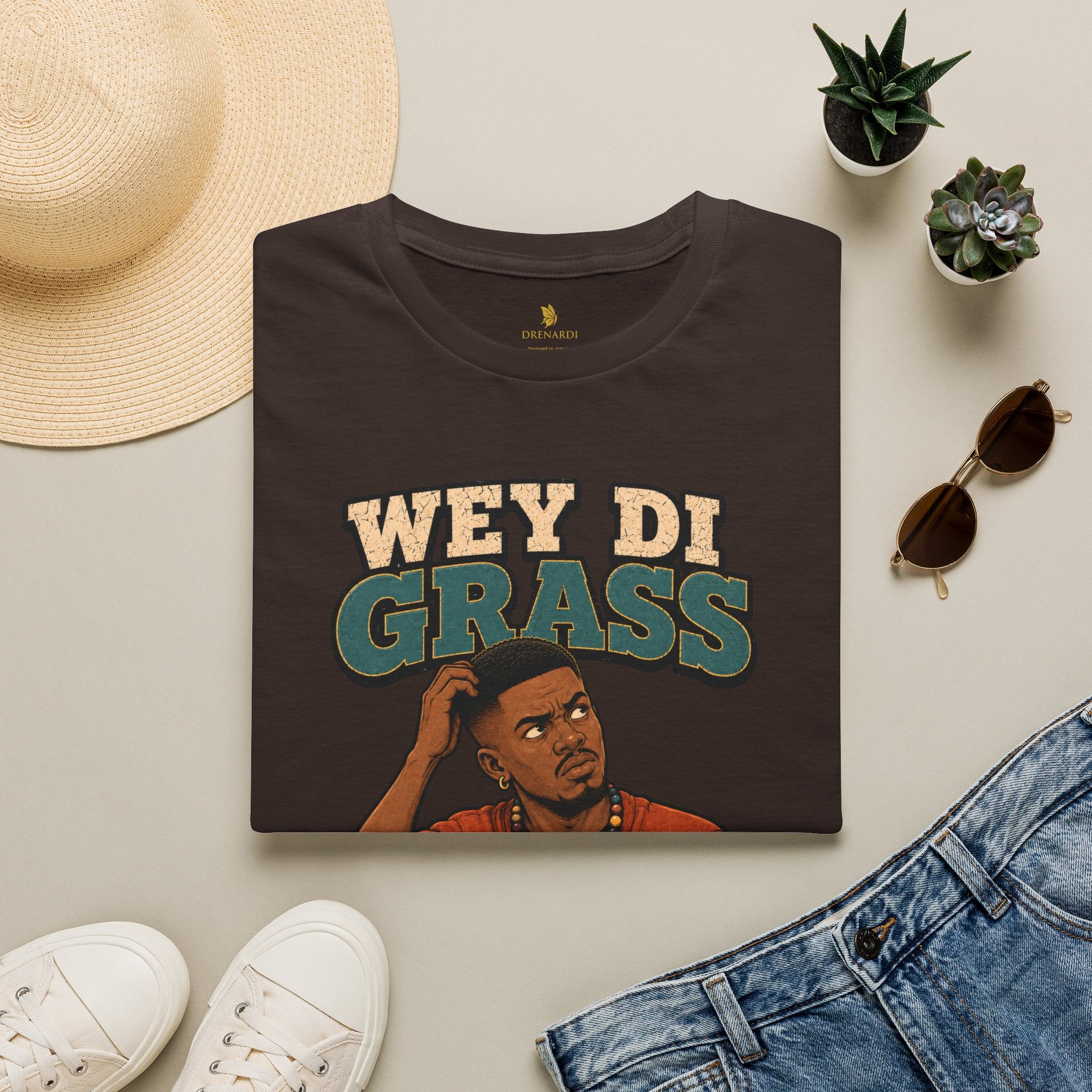 Wey Di Grass Caat Duh Yuh T-Shirt